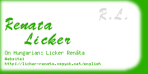 renata licker business card
